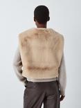 John Lewis Faux Fur Round Neck Gilet, Natural