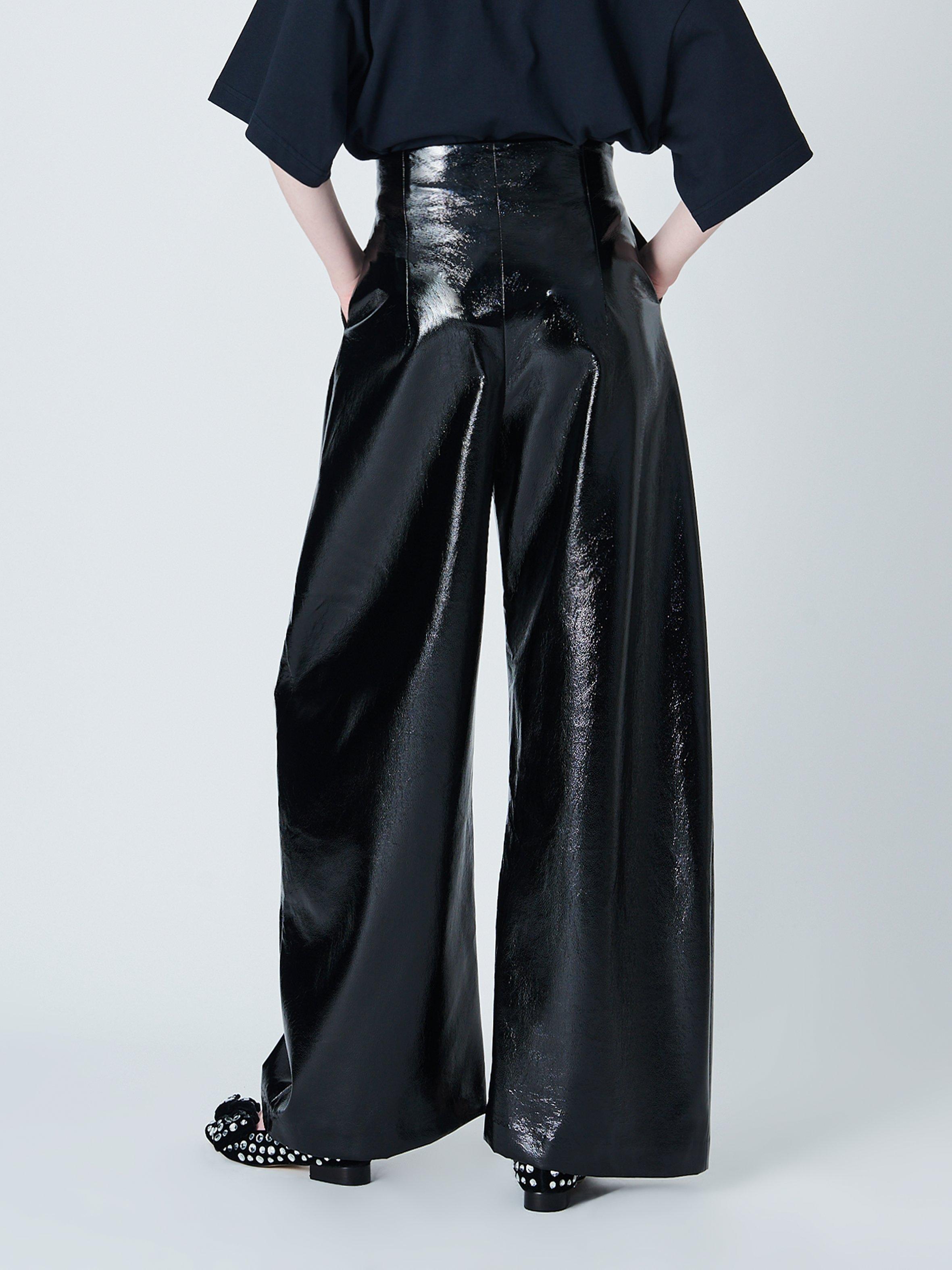 Product image 2 of 7, which shows John Lewis x A.W.A.K.E. MODE Curved Naplak Trouser, Black, 12