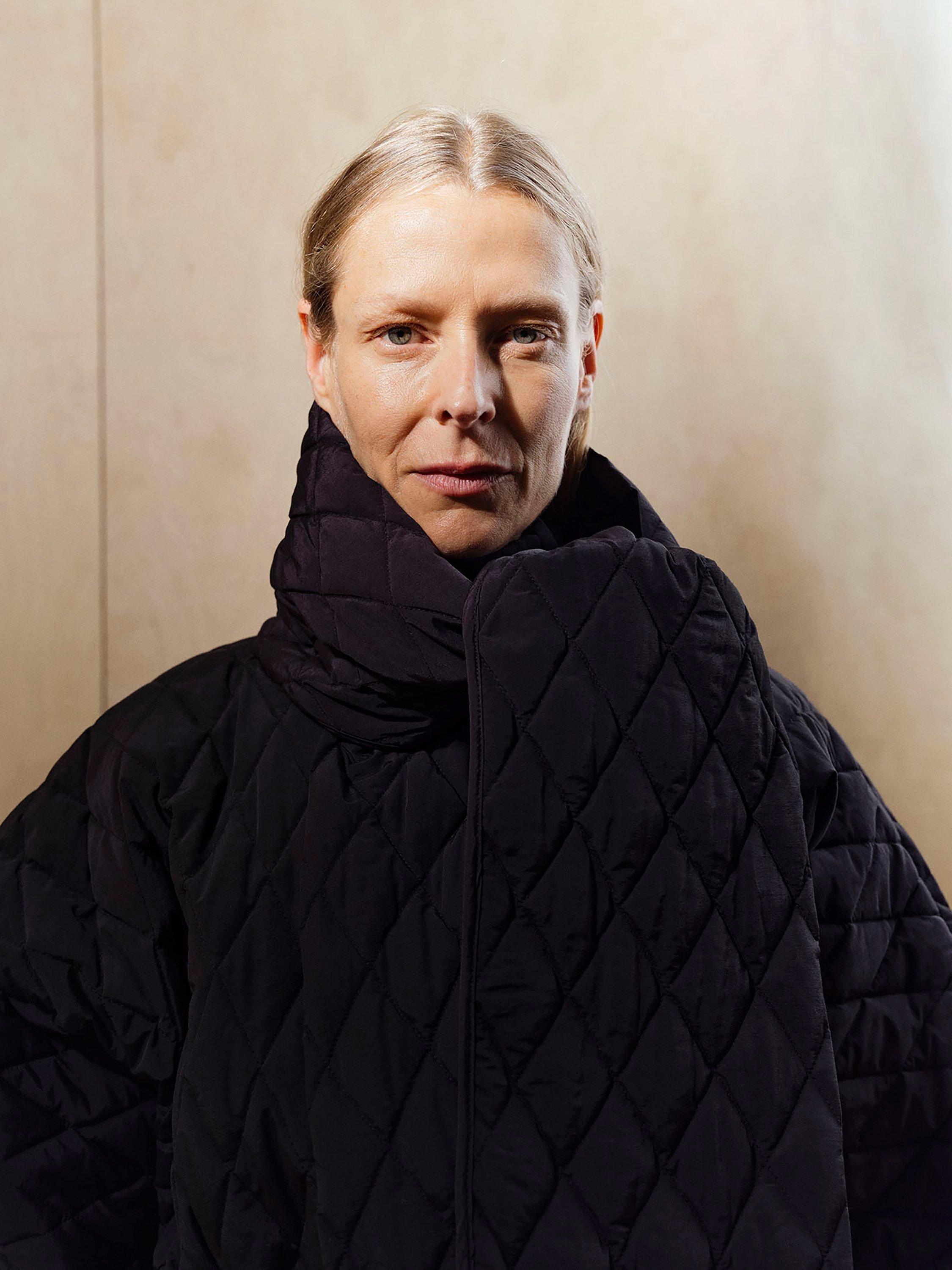 Product image 8 of 8, which shows John Lewis x A.W.A.K.E. MODE Quilted Sculptural Jacket, Black, 14