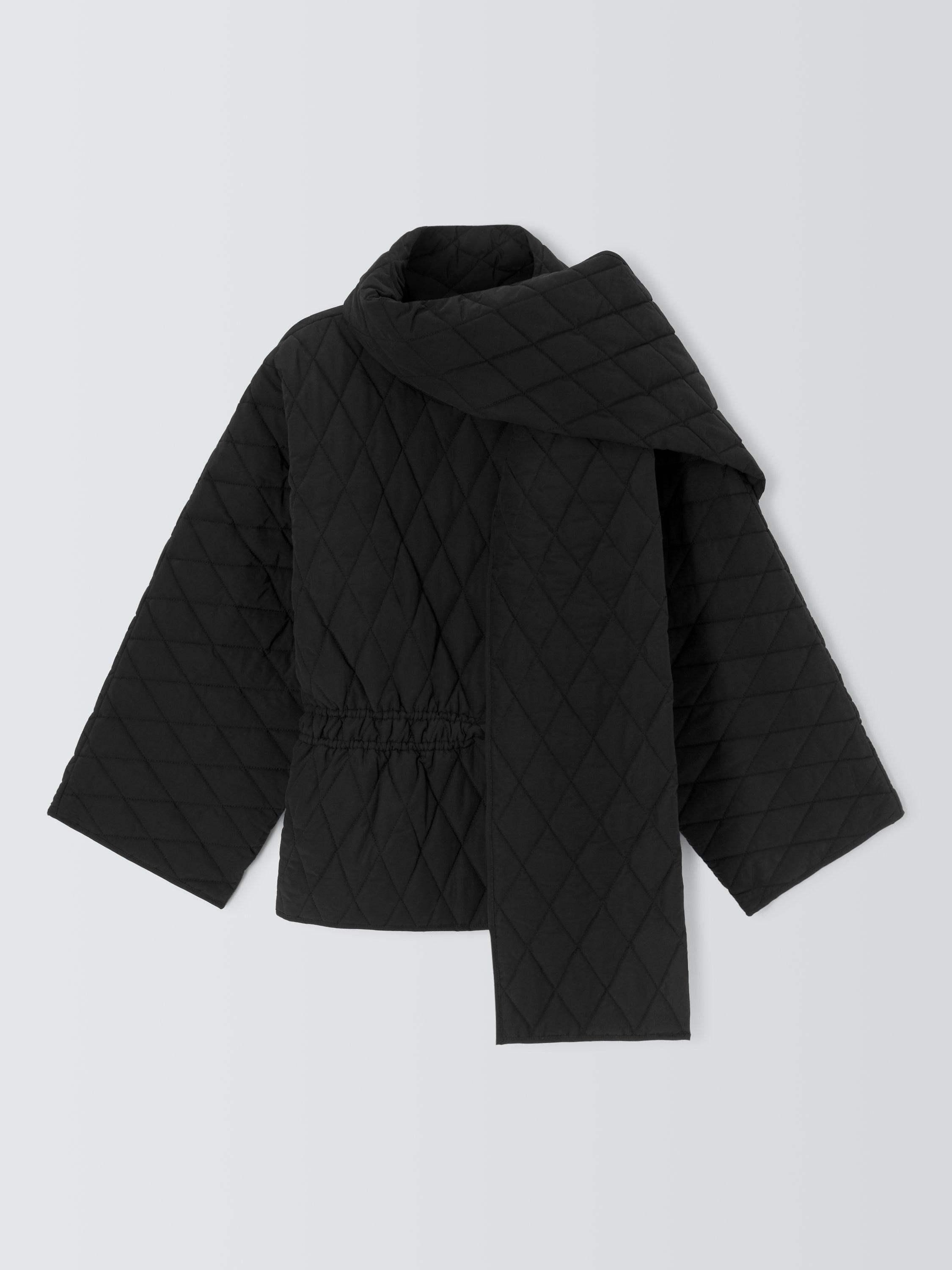 Product image 3 of 8, which shows John Lewis x A.W.A.K.E. MODE Quilted Sculptural Jacket, Black, 14