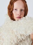 John Lewis x A.W.A.K.E. MODE Oversized Faux Fur Scarf Coat, Off White