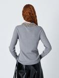 John Lewis x A.W.A.K.E. MODE Embellished Collar Jumper, Grey
