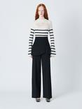 John Lewis x A.W.A.K.E. MODE Stripe Cut Out Jumper, Ecru/Navy