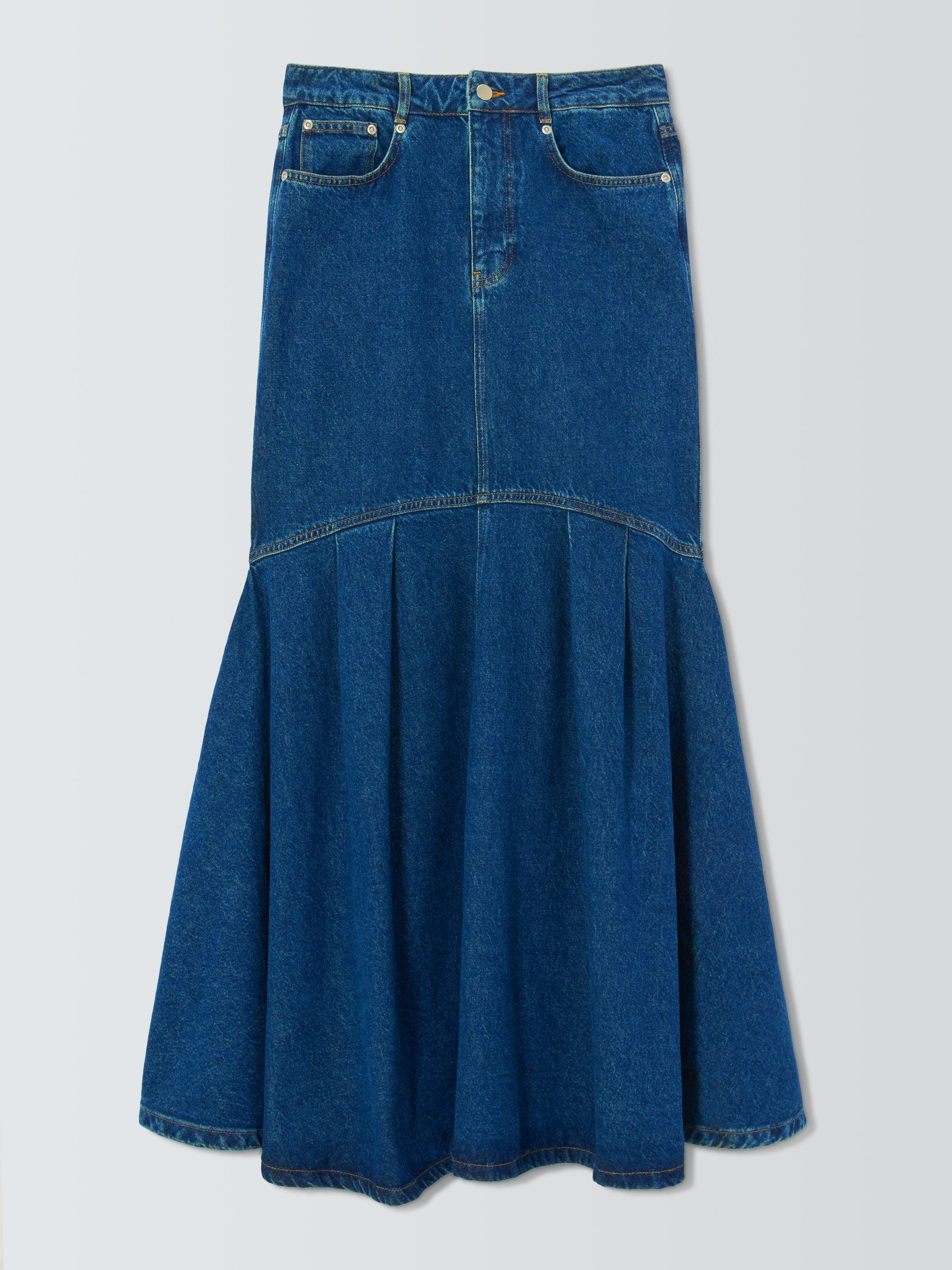 John Lewis x A.W.A.K.E. MODE Denim Skirt Mid Blue Wash