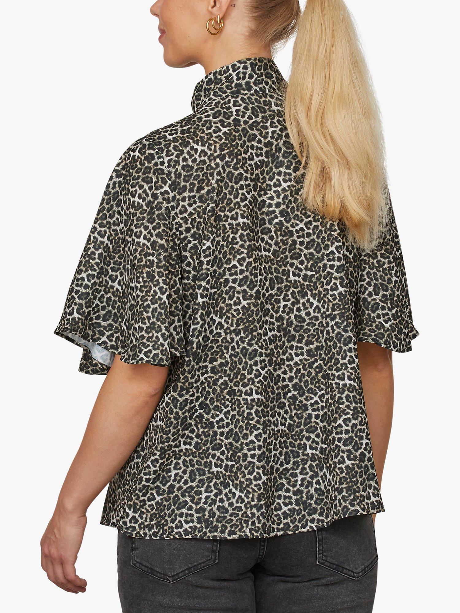 Sisters Point Glona Animal Print Top, Multi, XS