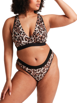 Lemonade Dolls Soft Mesh Full Cup Bra, Natural Leopard, Natural Leopard