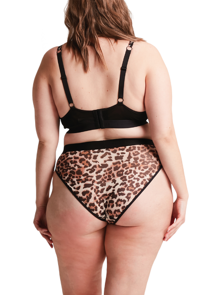 Lemonade Dolls Soft Mesh Full Cup Bra, Natural Leopard - view 2, Natural Leopard
