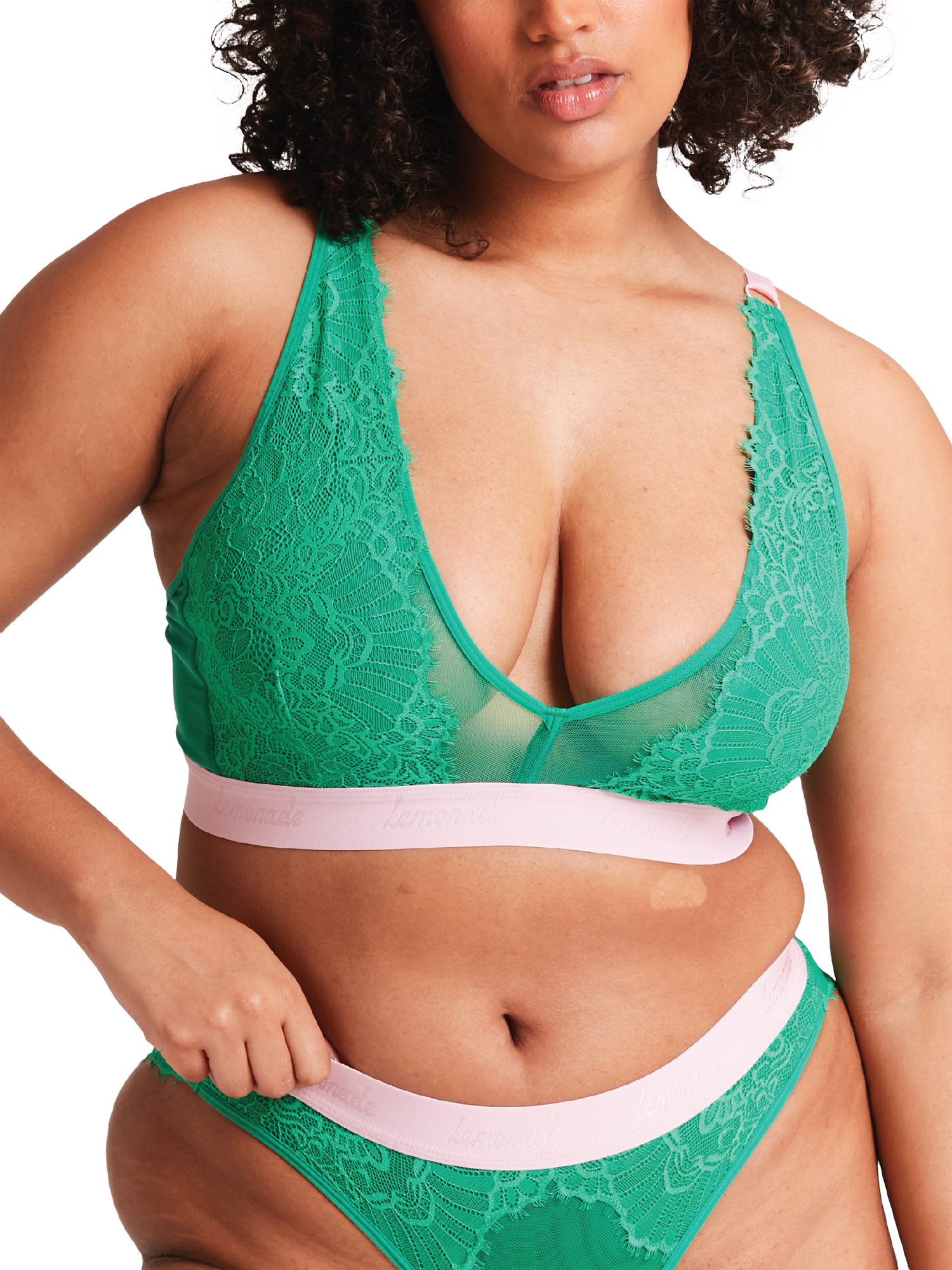 Product image 1 of 4, which shows Lemonade Dolls Synergy Full Cup Bra, Emerald, 30DD-F