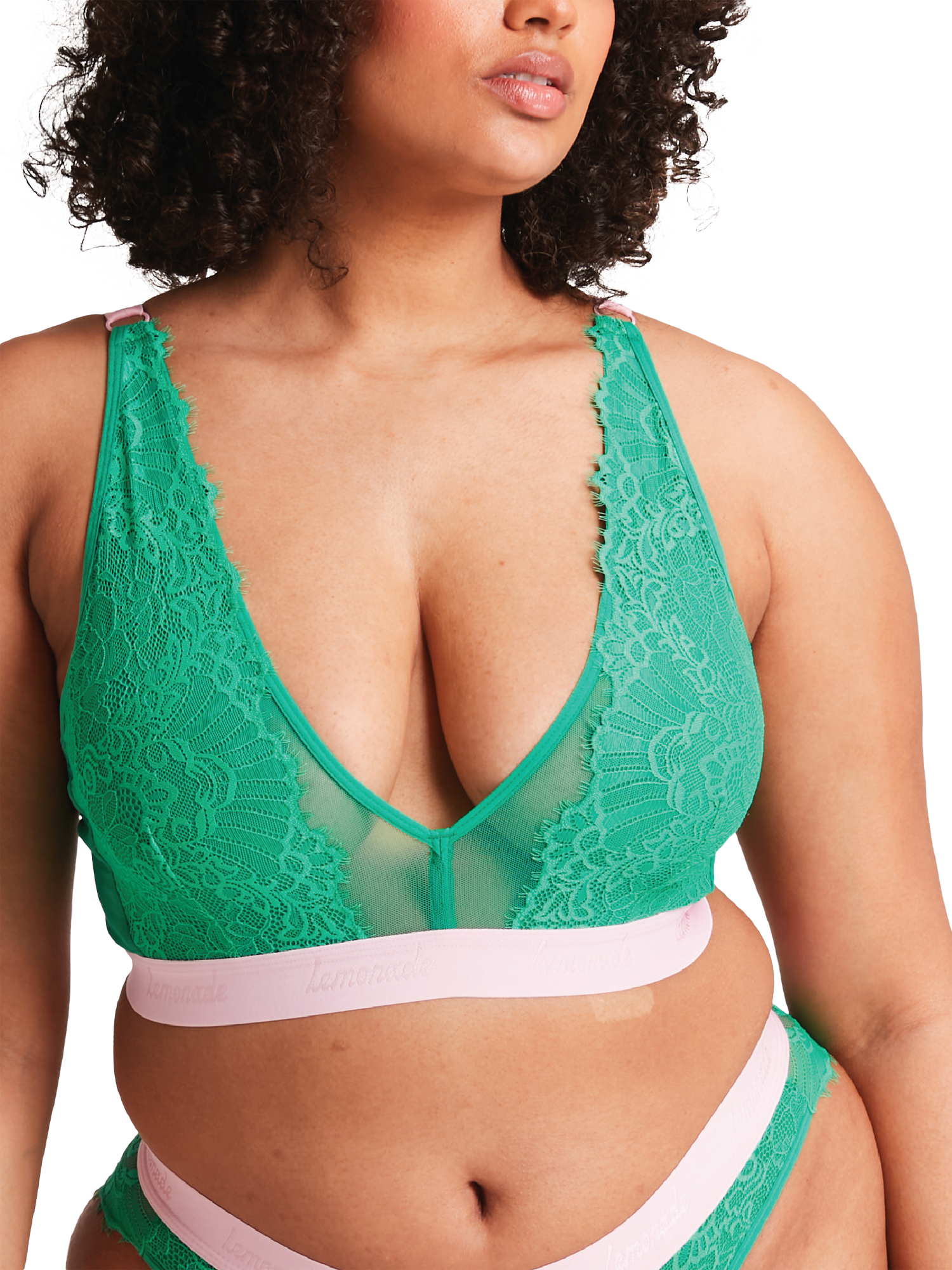Product image 4 of 4, which shows Lemonade Dolls Synergy Full Cup Bra, Emerald, 30DD-F