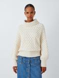 AND/OR Bessie Basketweave Wool Blend Jumper, Cream