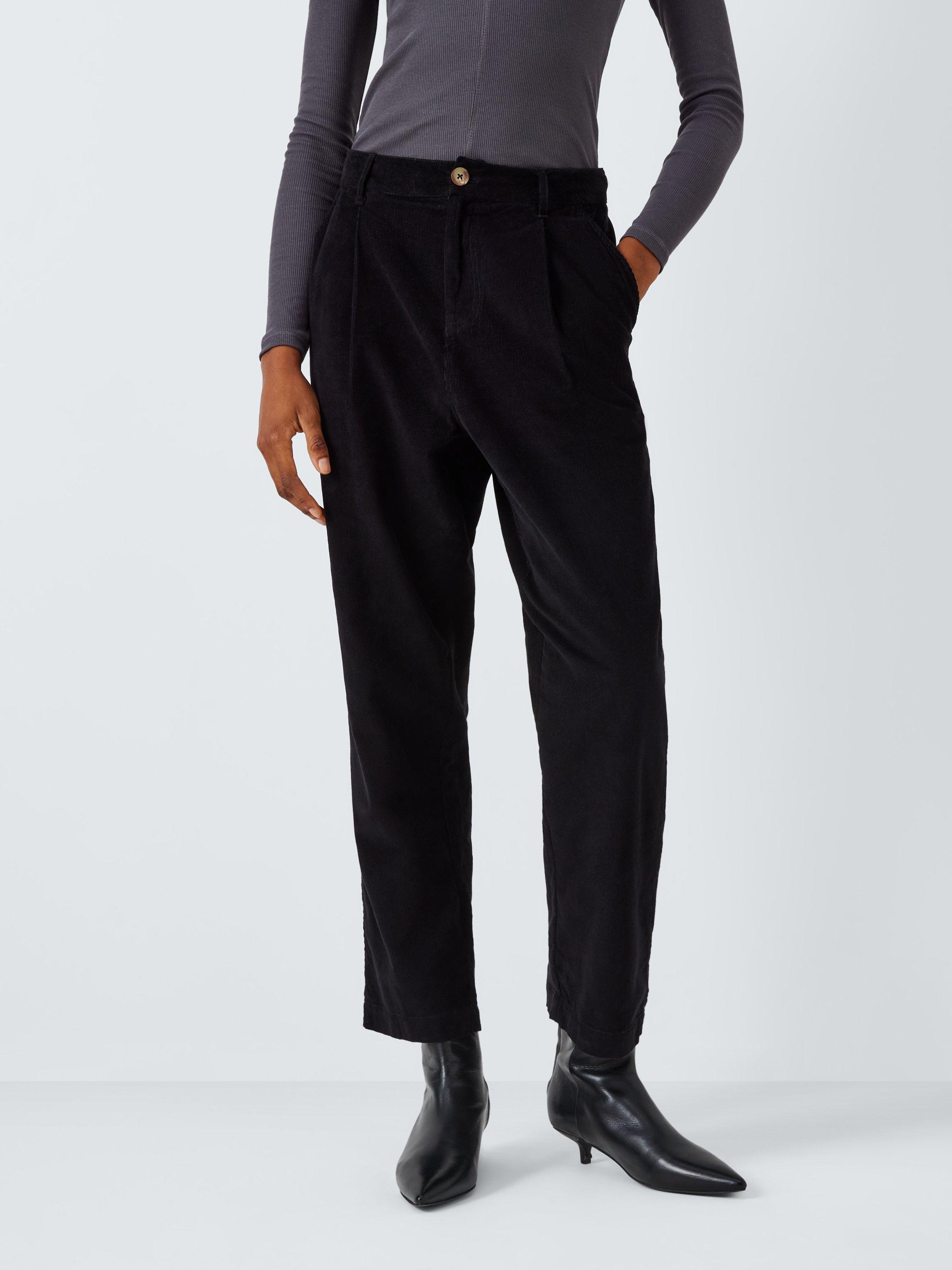 John Lewis ANYDAY Tapered Corduroy Trousers, Black