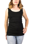 Bshirt Organic Cotton Blend Lift The Flap Breastfeeding Maternity Vest Top, Pack of 2