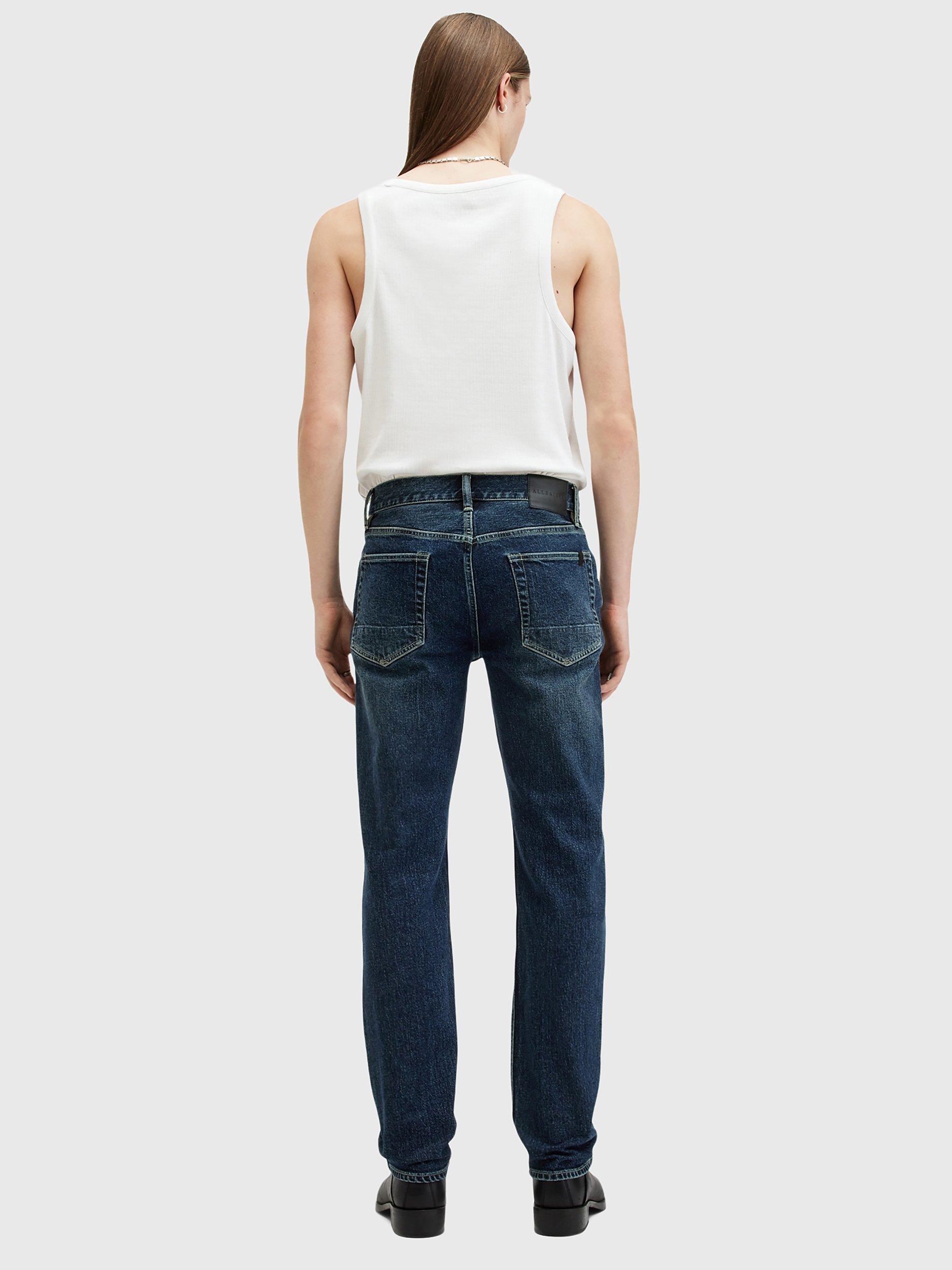 Product image 11 of 11, which shows AllSaints Iggy Slim Fit Jeans, Blue Indigo, W28/L30
