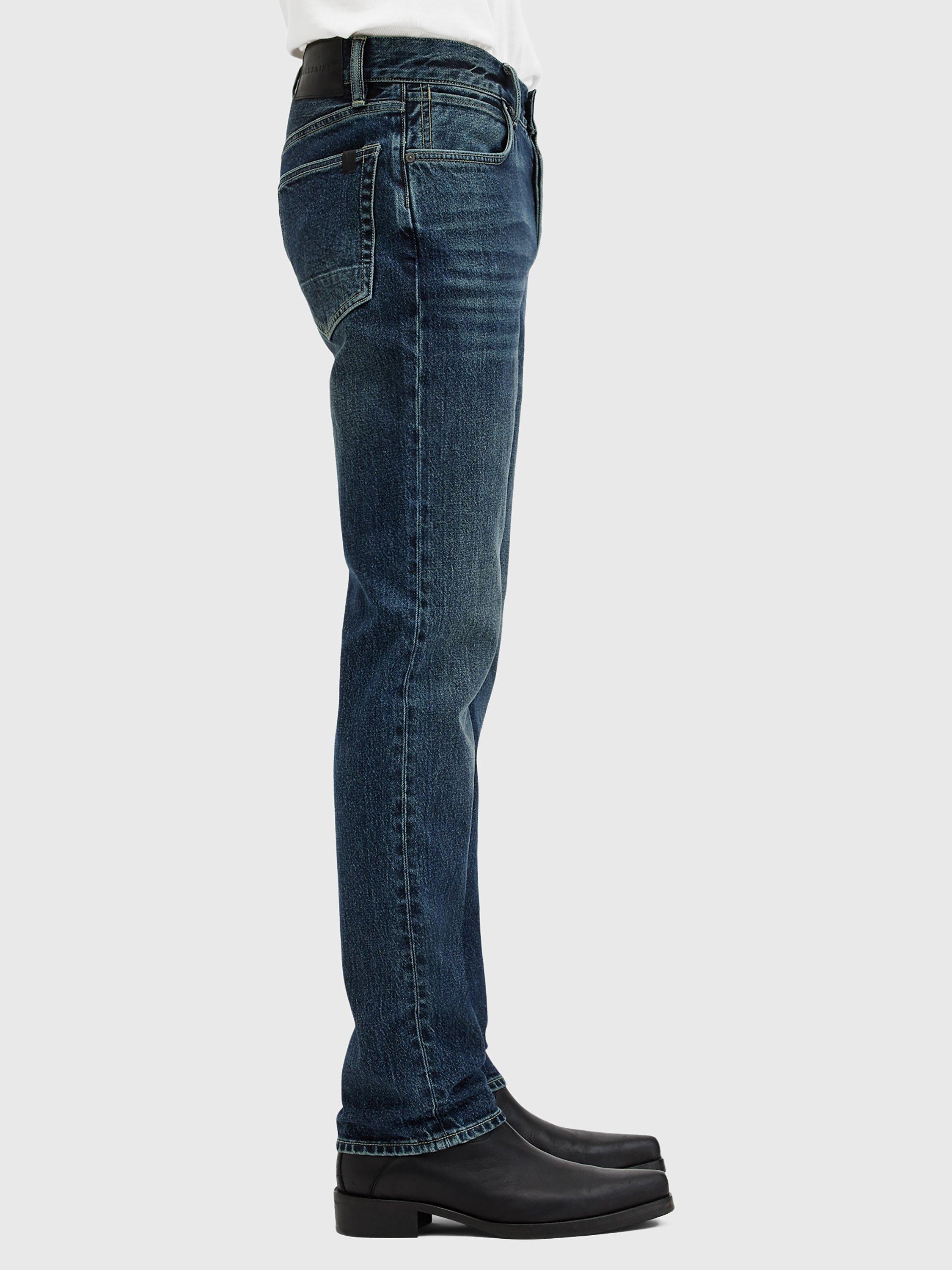 Product image 6 of 11, which shows AllSaints Iggy Slim Fit Jeans, Blue Indigo, W28/L30