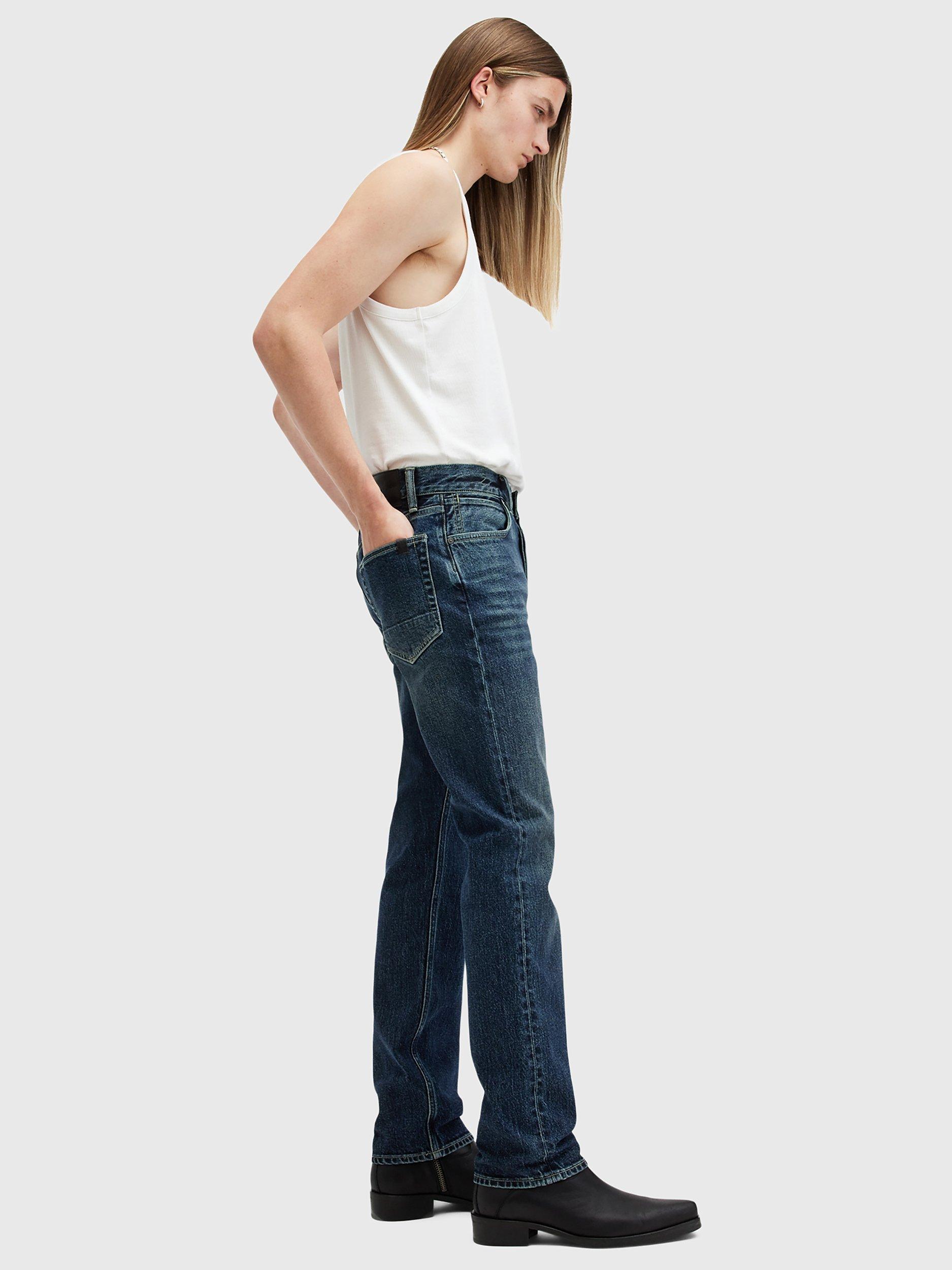 Product image 8 of 11, which shows AllSaints Iggy Slim Fit Jeans, Blue Indigo, W28/L30