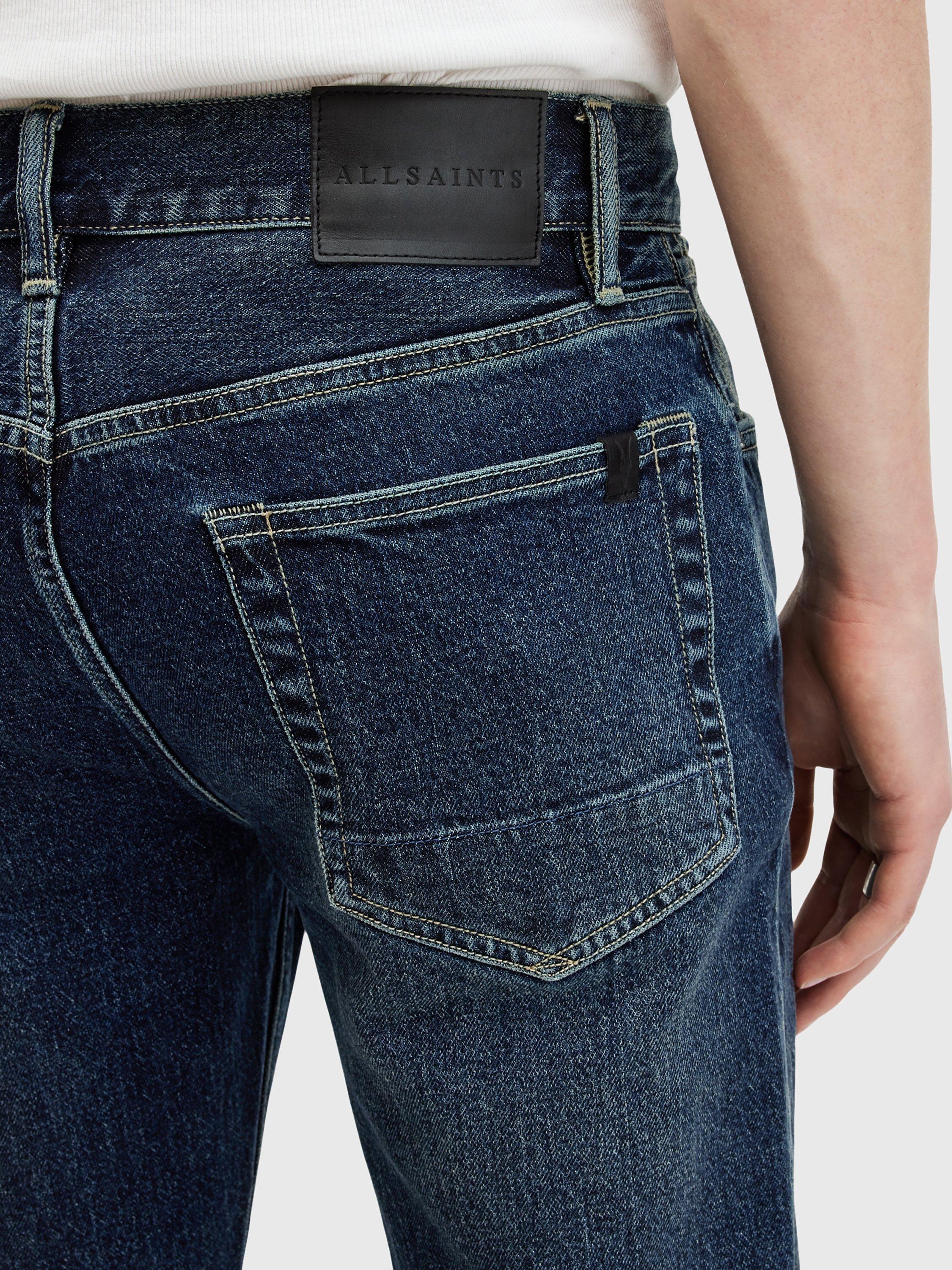 Product image 9 of 11, which shows AllSaints Iggy Slim Fit Jeans, Blue Indigo, W28/L30