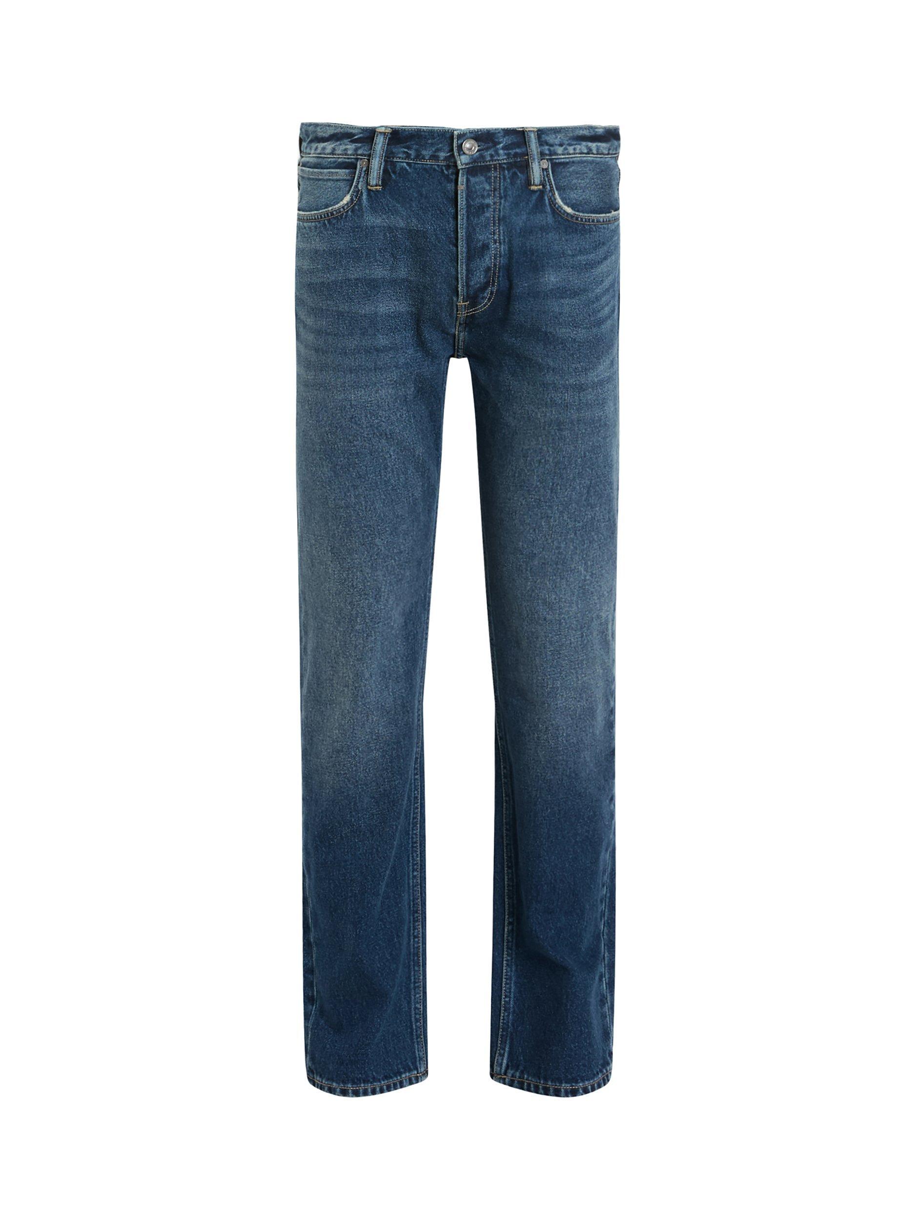 Product image 4 of 10, which shows AllSaints Reid Straight Fit Denim Jeans, Blue Indigo, W28/L32