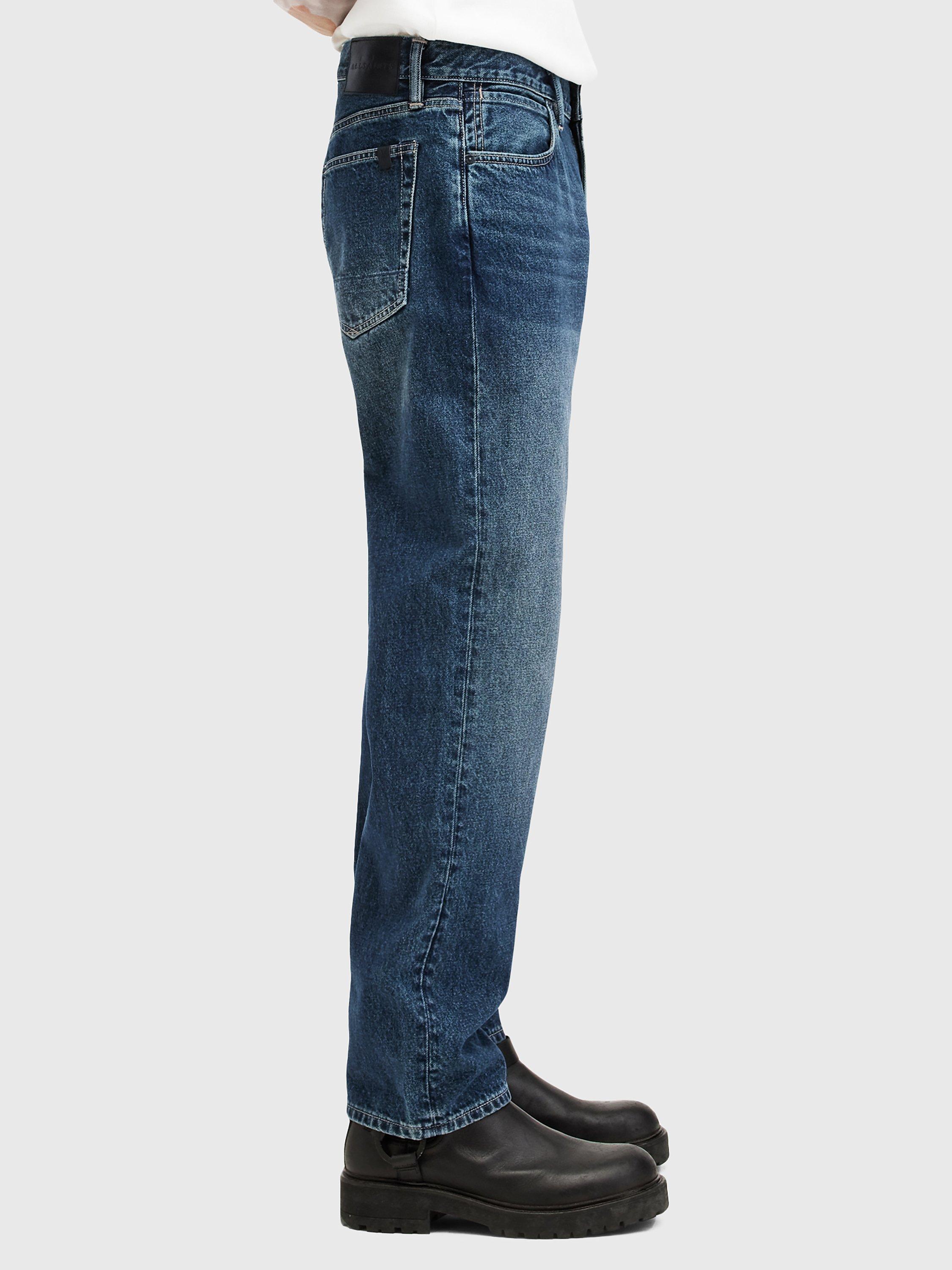 Product image 6 of 10, which shows AllSaints Reid Straight Fit Denim Jeans, Blue Indigo, W28/L32