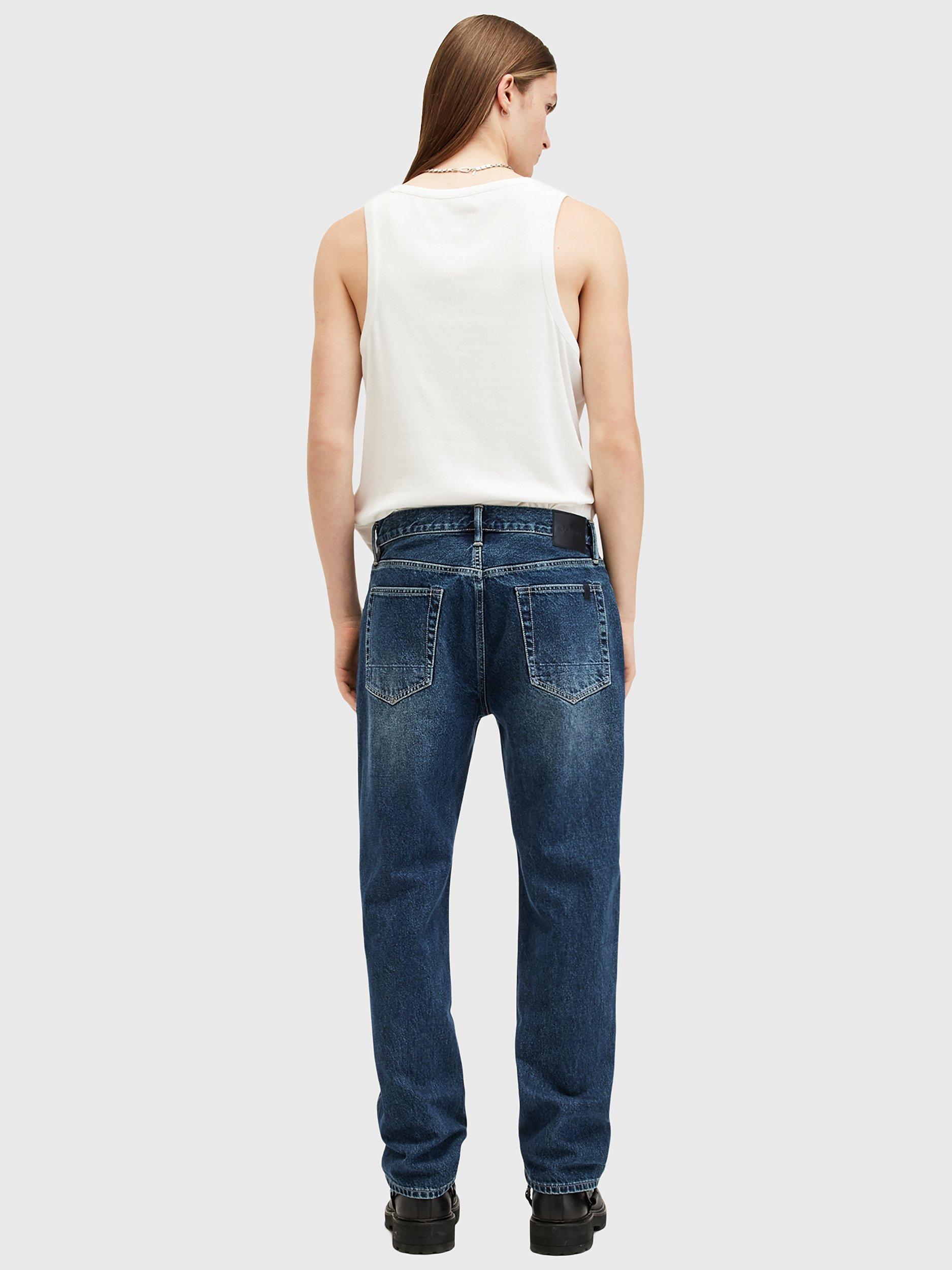 Product image 10 of 10, which shows AllSaints Reid Straight Fit Denim Jeans, Blue Indigo, W28/L32