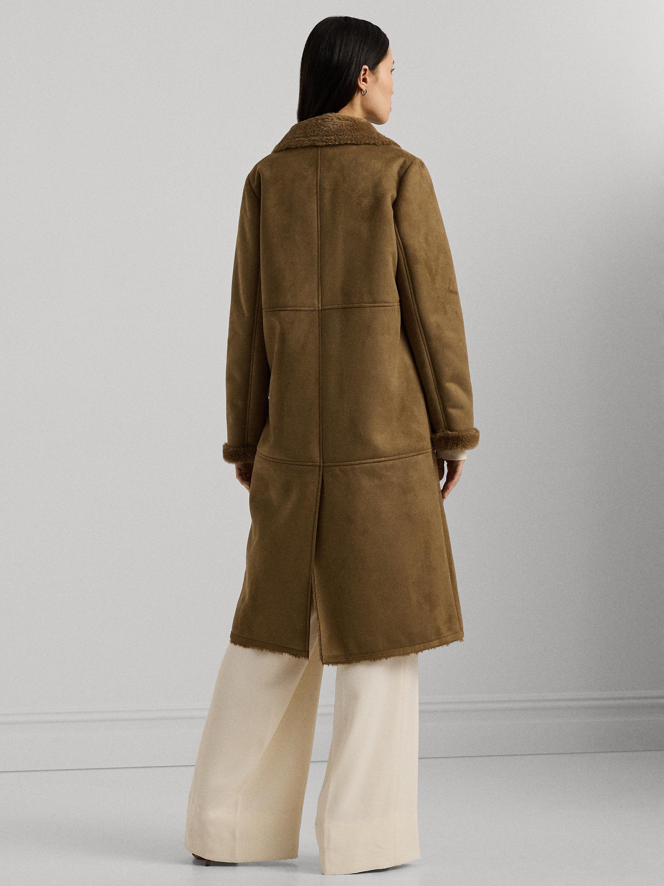 Lauren Ralph shops Lauren Camel Bucle-Front Walker Coat