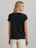 Lauren Ralph Lauren Grieta Sequin Short Sleeve T-Shirt, Black