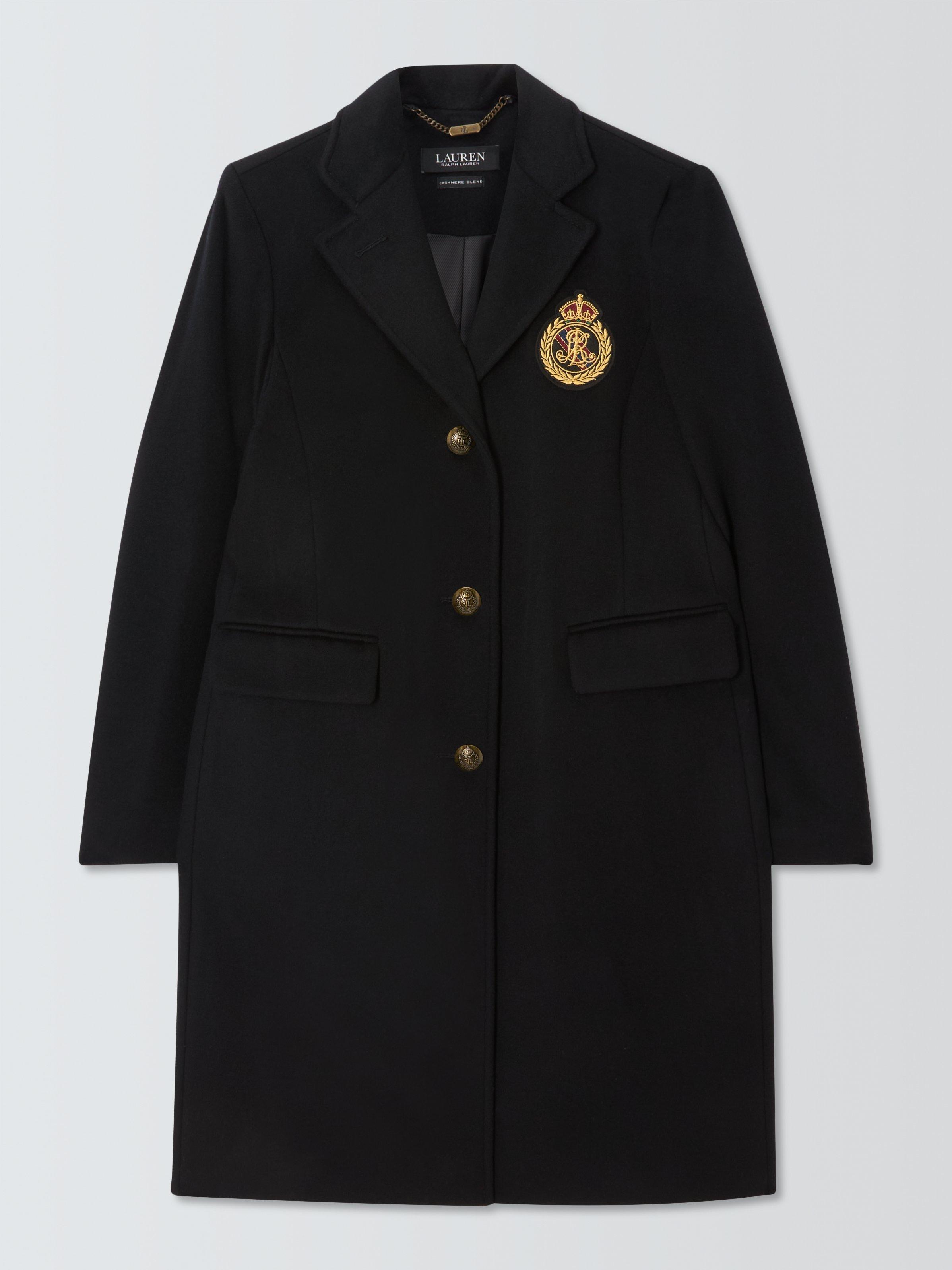 Lauren Ralph Lauren Crest Wool Rich Coat, Black
