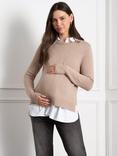 Seraphine Knit Layer Maternity & Nursing Top, Camel