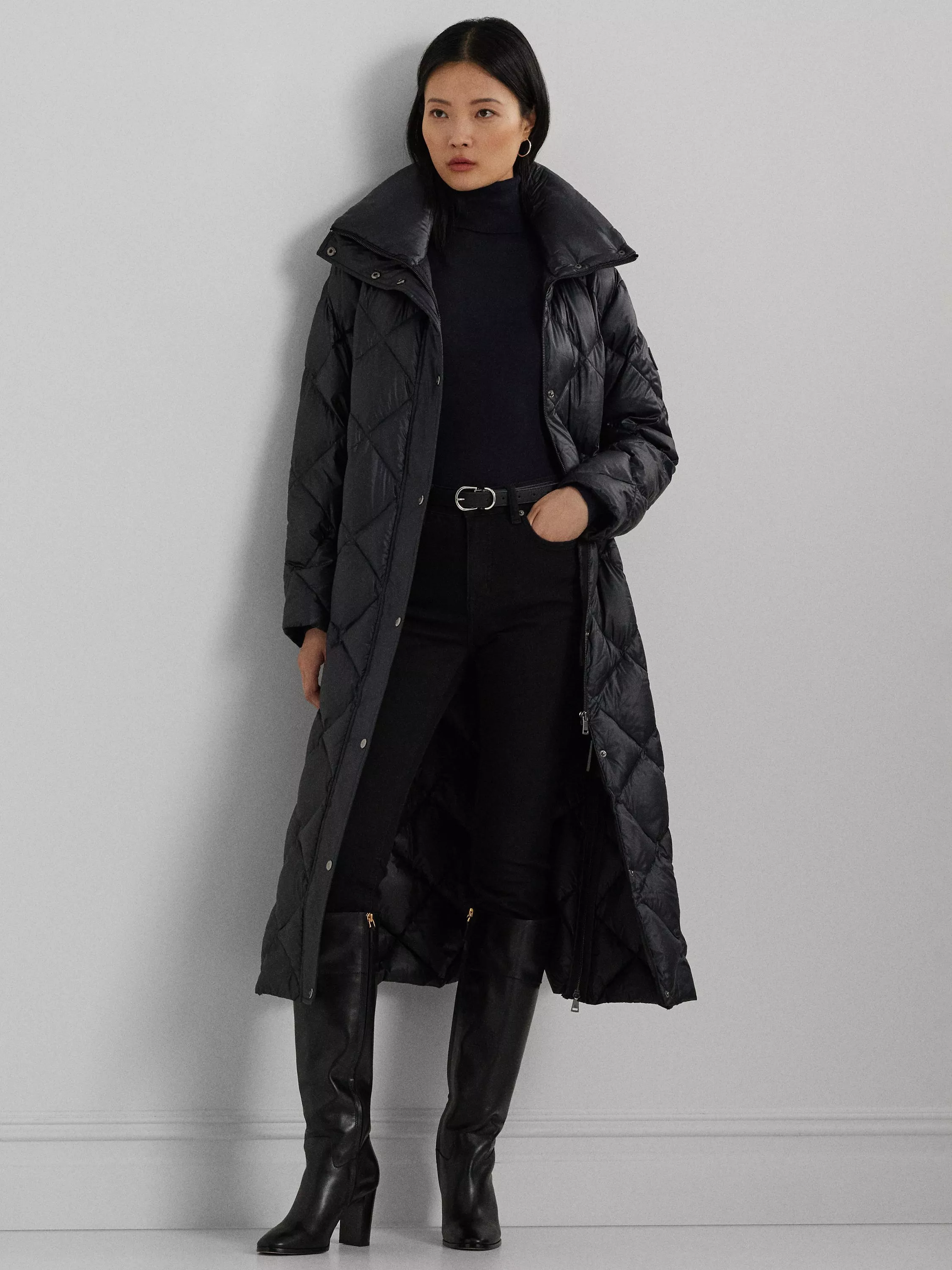 Lauren ralph lauren maxi packable quilted down jacket sales