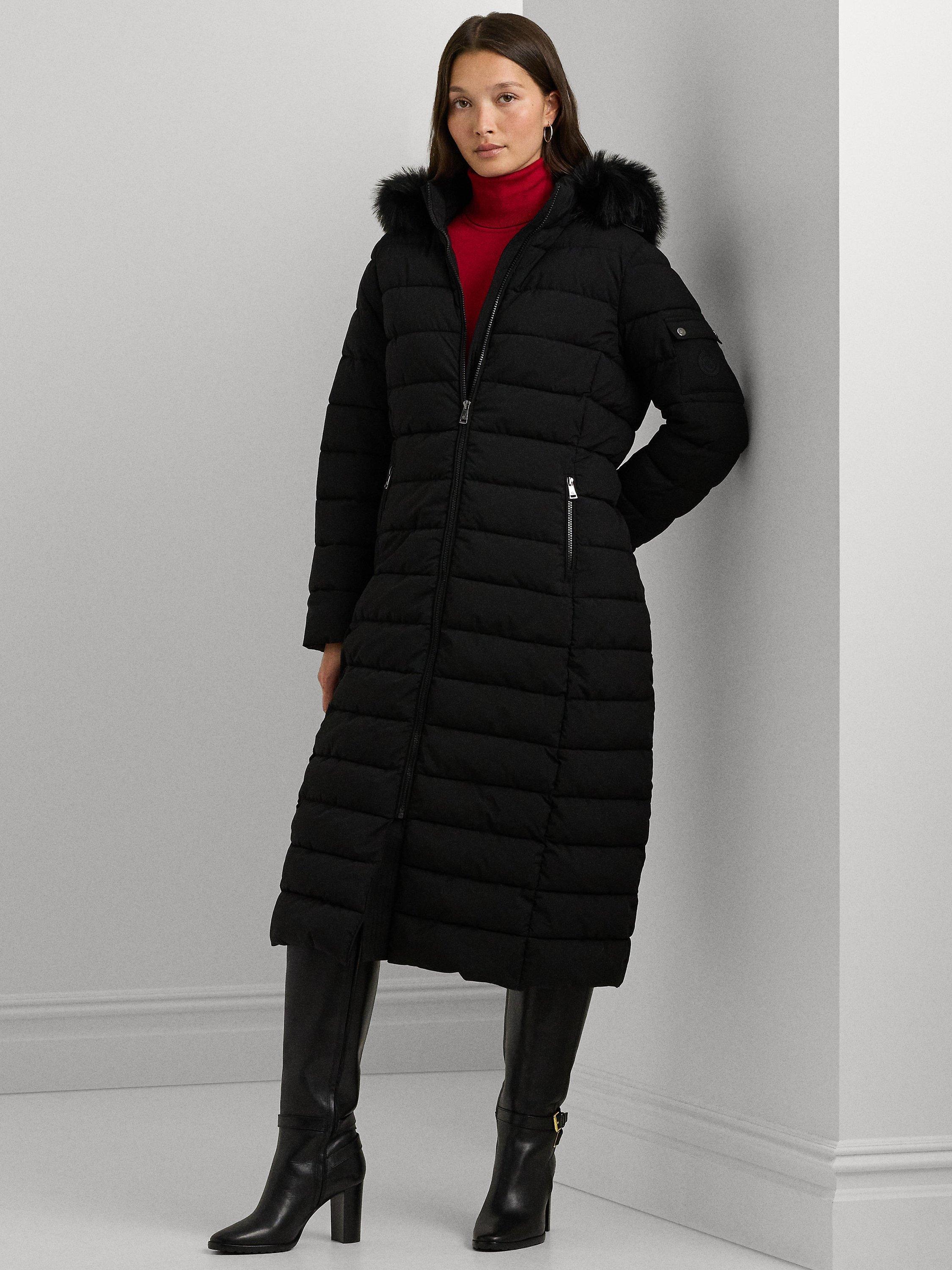 Lauren Ralph Lauren Hooded Quilted Puffer Coat Black