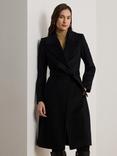 Lauren Ralph Lauren Wool Blend Wrap 42" Coat, Black