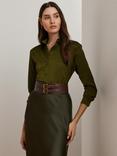 Lauren Ralph Lauren Jamelko Satin Shirt, Botanic Green