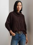 Lauren Ralph Lauren Caisyn Wool Blend Jumper, Brown