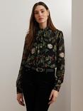 Lauren Ralph Lauren Maijah Floral Top, Black/Multi