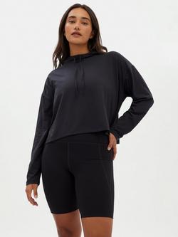 Girlfriend Collective Reset Long Sleeve Hoodie, Black, Black