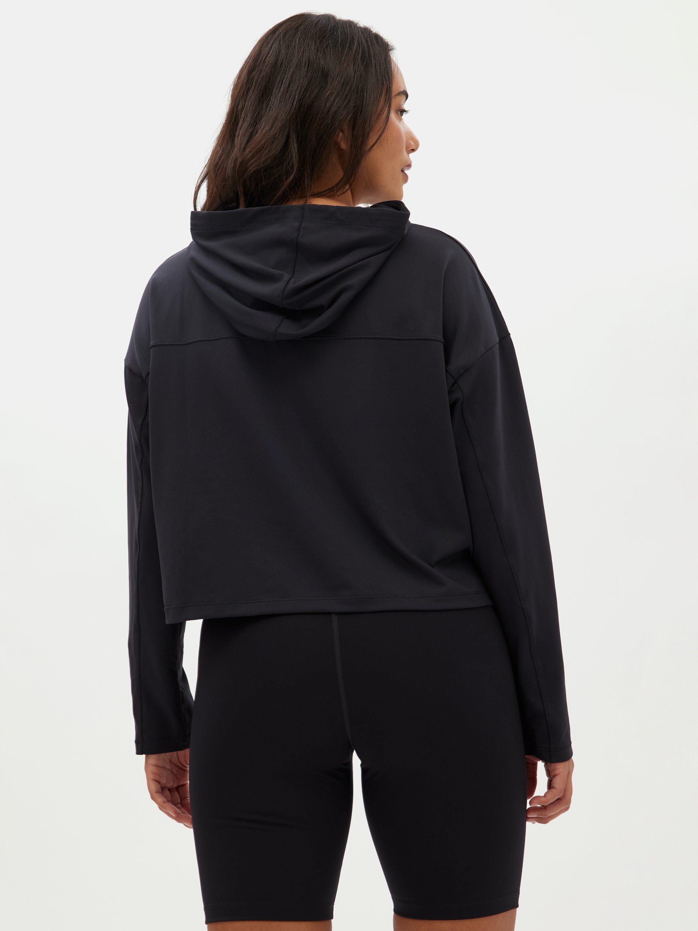 Product image 2 of 4, which shows Girlfriend Collective Reset Long Sleeve Hoodie, Black, XS