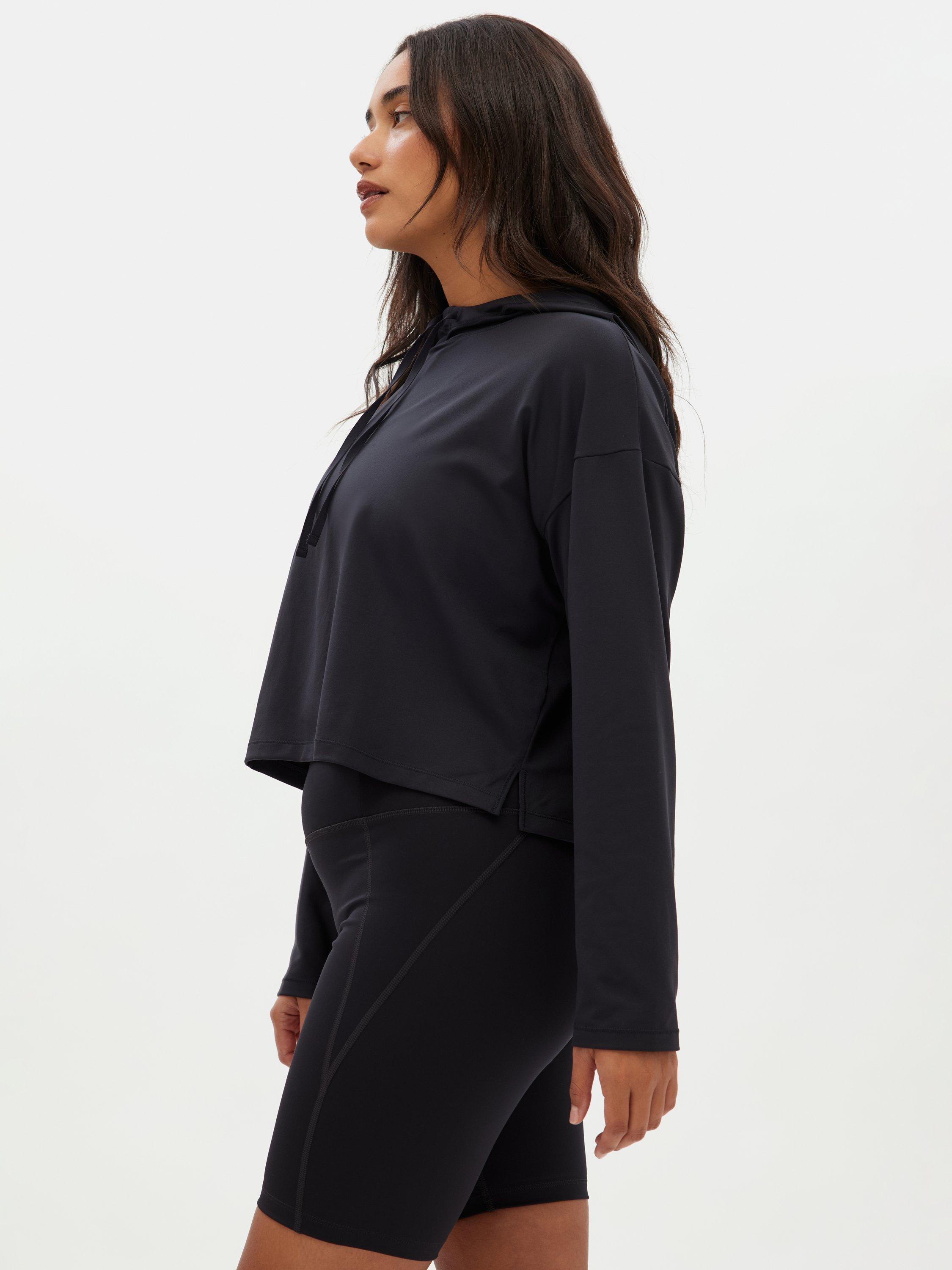Product image 3 of 4, which shows Girlfriend Collective Reset Long Sleeve Hoodie, Black, XS