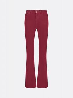 Fabienne Chapot Eva Flare Cotton Blend Trousers, Dark Red, Dark Red