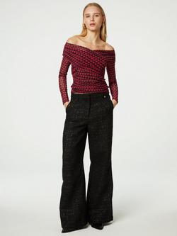 Fabienne Chapot Remi Tweed Trousers, Black, Black