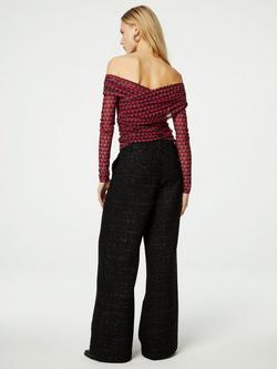 Fabienne Chapot Remi Tweed Trousers, Black - view 2, Black