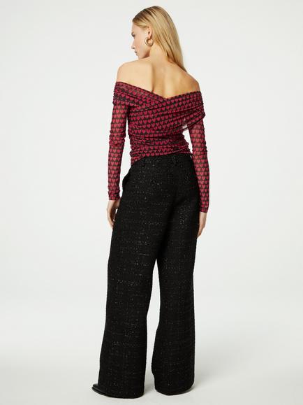 Fabienne Chapot Remi Tweed Trousers, Black - view 2, Black
