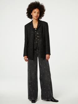 Fabienne Chapot Cher Tweed Blazer, Black, Black
