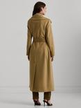 Lauren Ralph Lauren Wool and Cashmere Long Wrap Coat, Camel