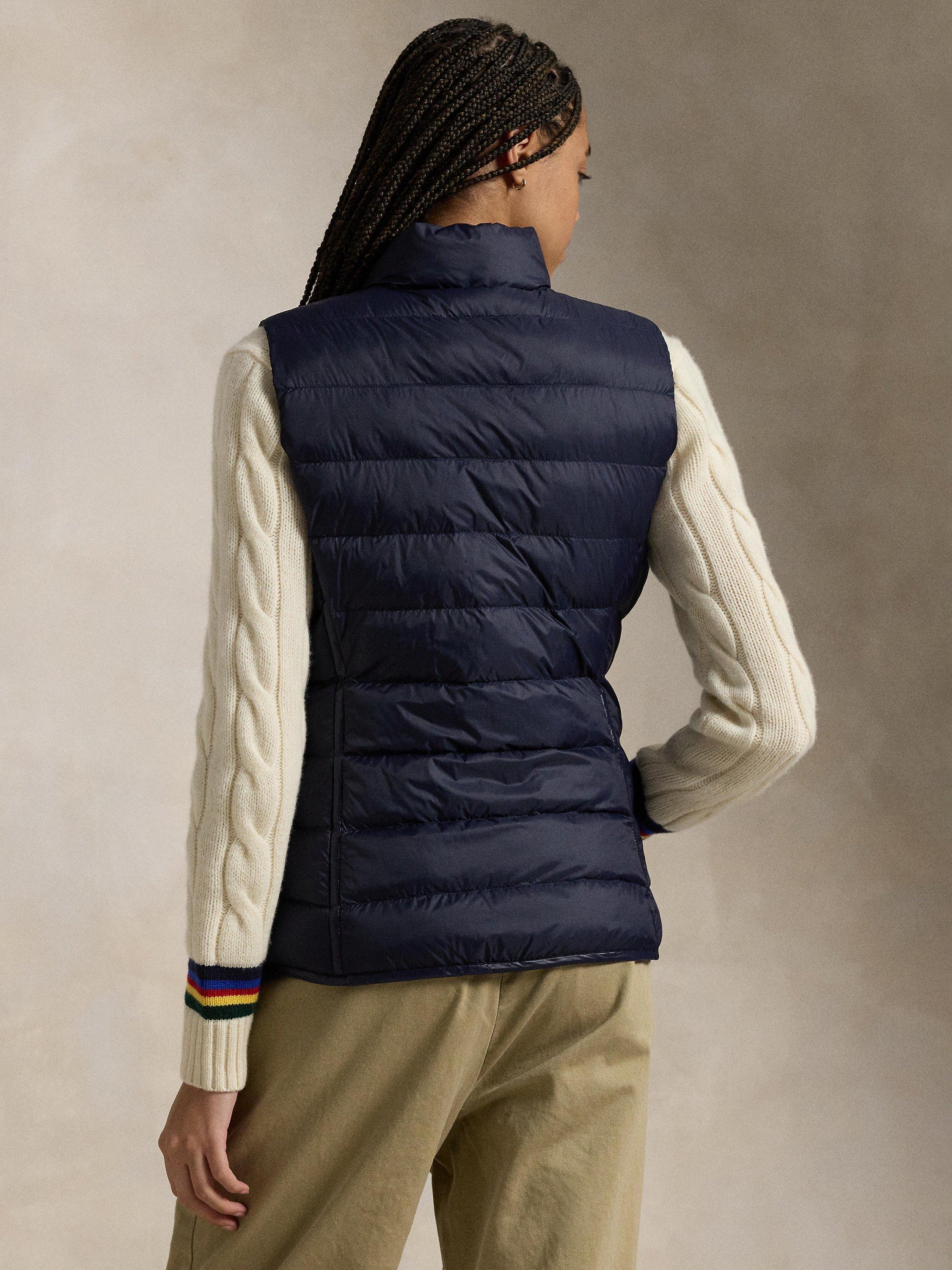 Product image 2 of 6, which shows Polo Ralph Lauren Packaway Quilted Gilet, Navy, XS