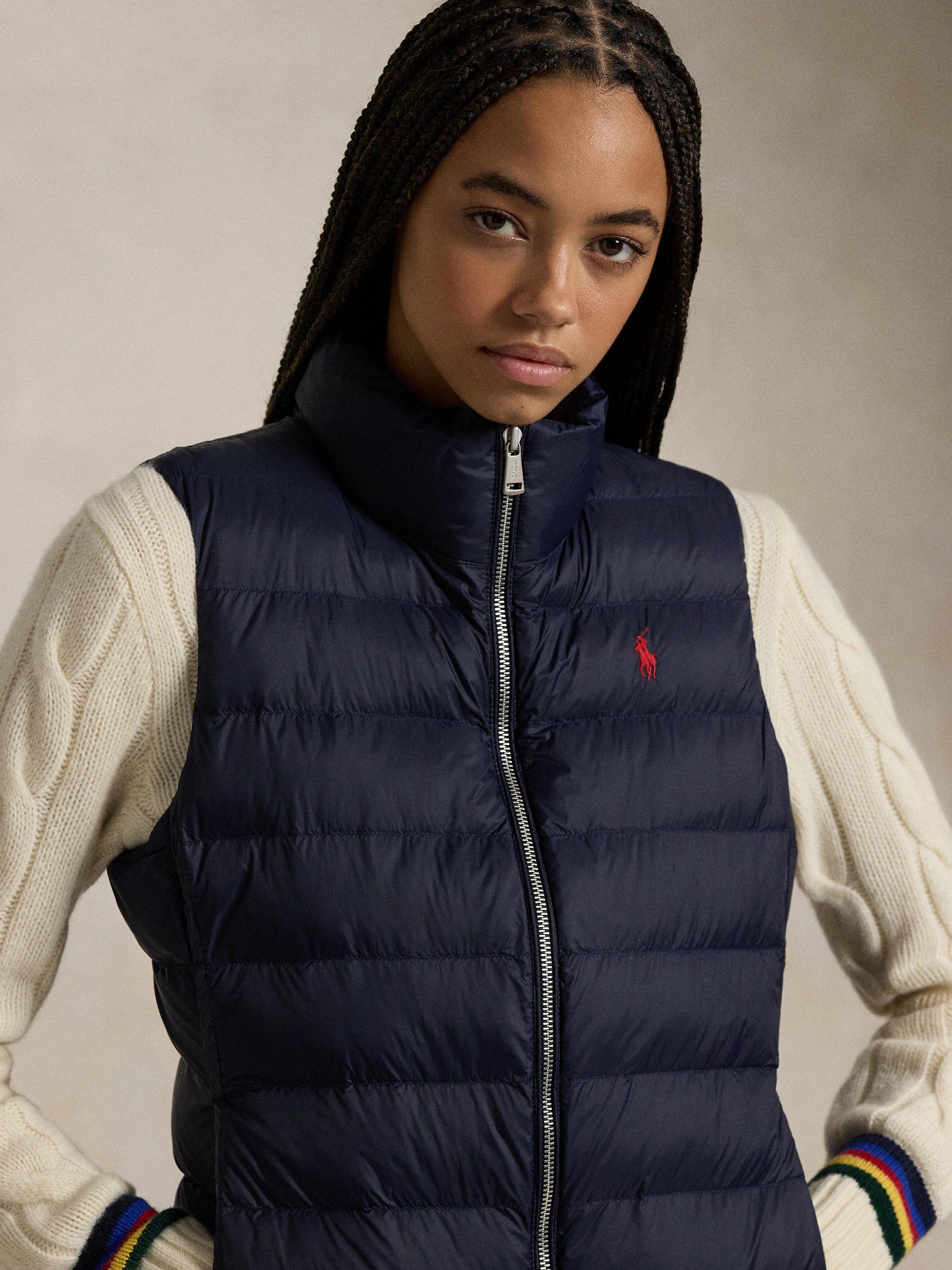 Product image 3 of 6, which shows Polo Ralph Lauren Packaway Quilted Gilet, Navy, XS