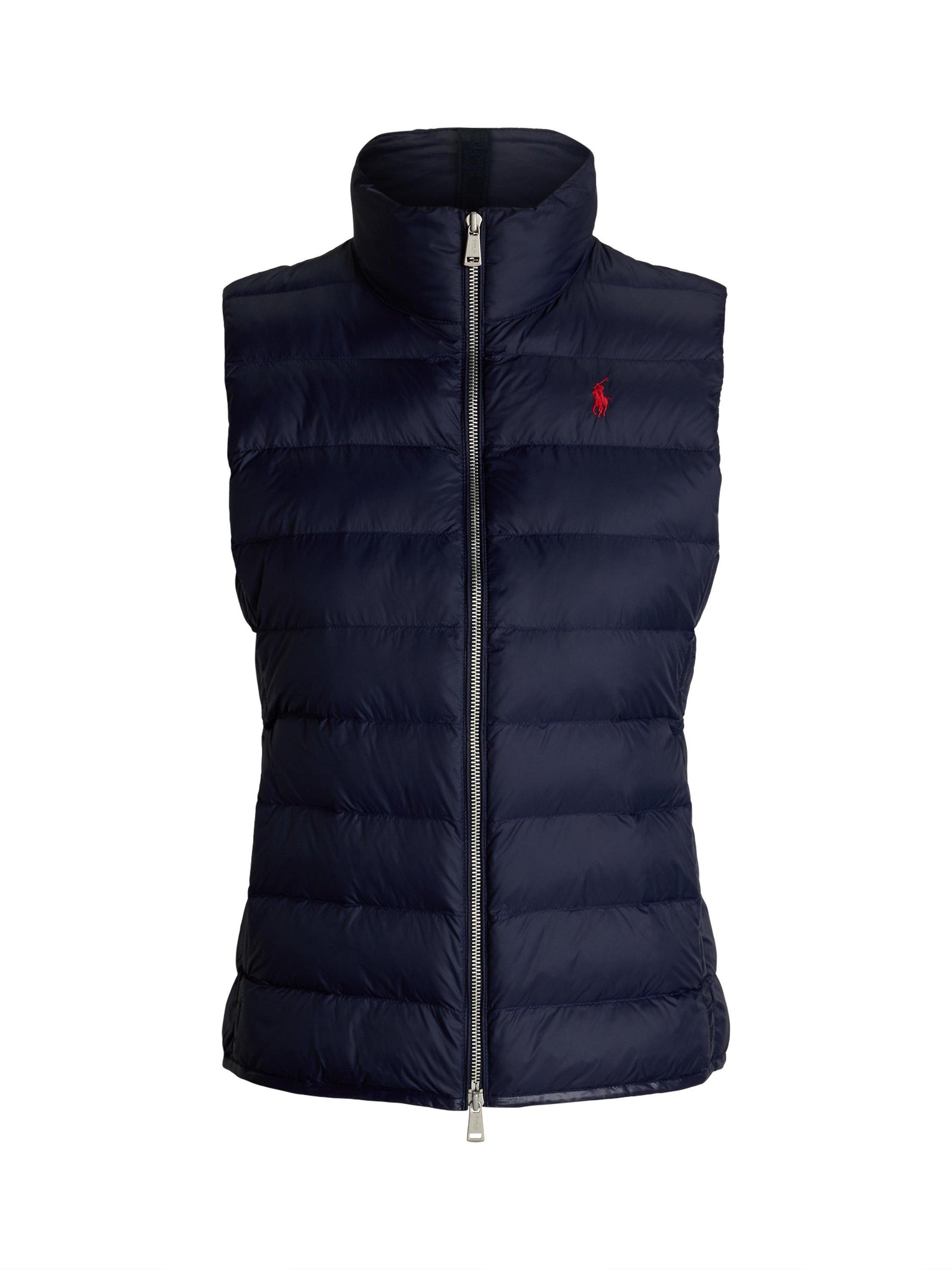 Product image 6 of 6, which shows Polo Ralph Lauren Packaway Quilted Gilet, Navy, XS