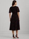 Lauren Ralph Lauren Abel Floral Dress, Black/Red