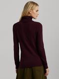 Lauren Ralph Lauren Zoe Long Sleeve Silk Blend Top, Burgundy