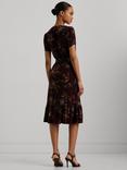 Lauren Ralph Lauren Lalaine Floral Dress, Burgundy/Multi