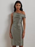 Lauren Ralph Lauren Nashea Metallic Dress, Green/Gold