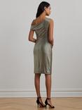 Lauren Ralph Lauren Nashea Metallic Dress, Green/Gold